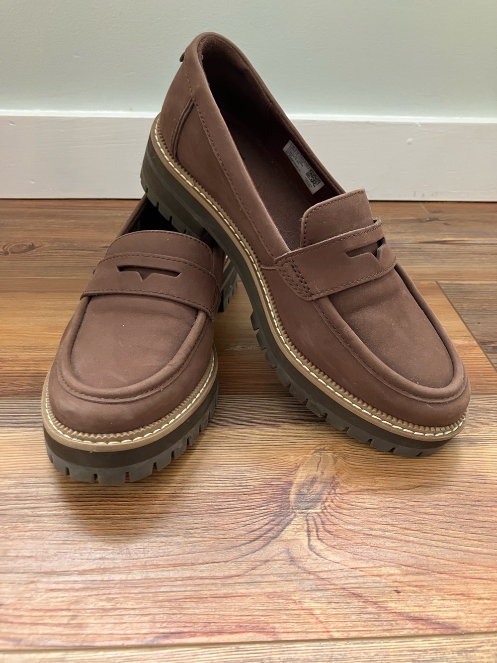 Toms Brown Lug-Sole Penny Loafers